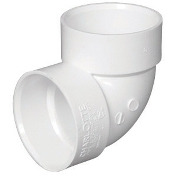 Charlotte Pipe And Foundry Charlotte Pipe Schedule 40 3 in. Hub X 3 in. D Hub PVC Elbow 1 pk PVC003311000 - main